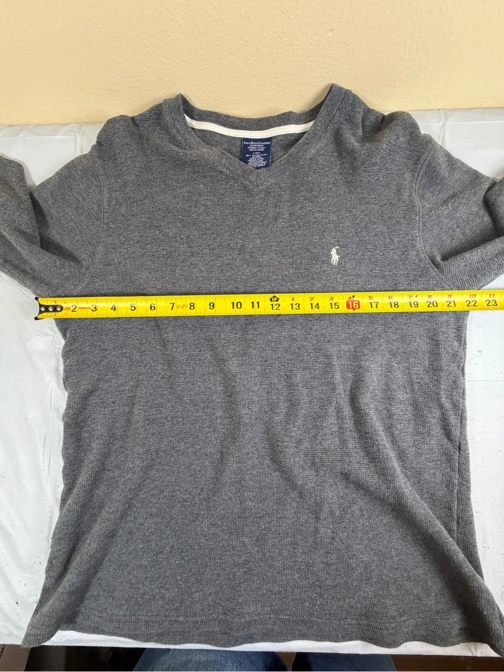 Polo‎ by Ralph Lauren Men’s Gray V-Neck Knit Sweater